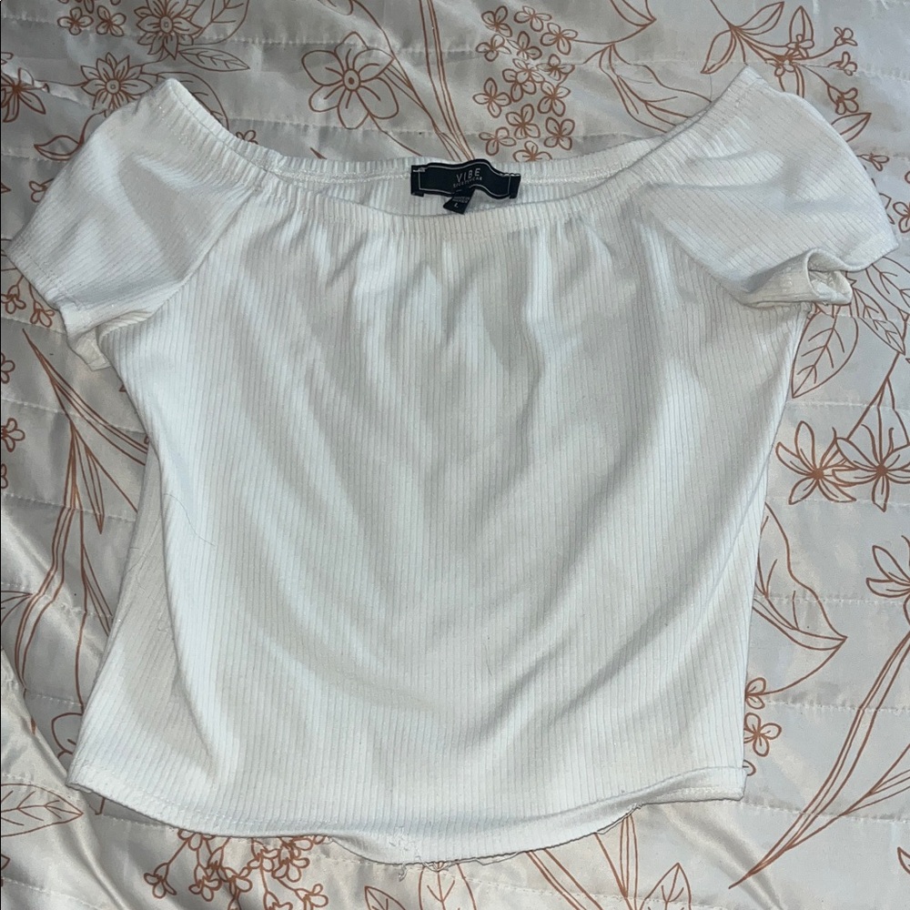 Elegant Off-Shoulder White Blouse